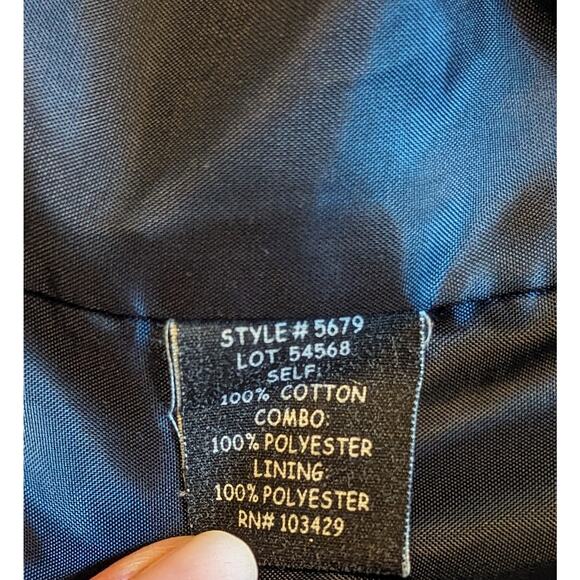 FILLMORE denim vest w pinstriped back/buckle.  Size Medium. Vintage - Picture 16 of 16